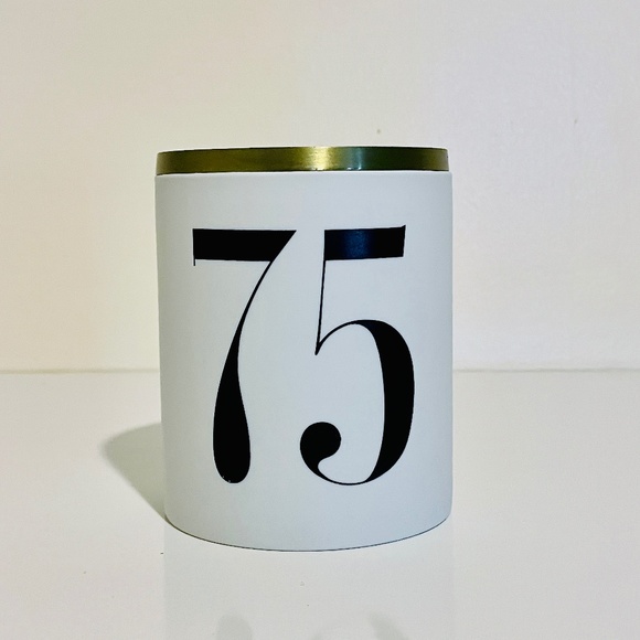 L'Objet Empty White Limoges Porcelain Candle Holder Jar Container with Brass Lid - Picture 3 of 11